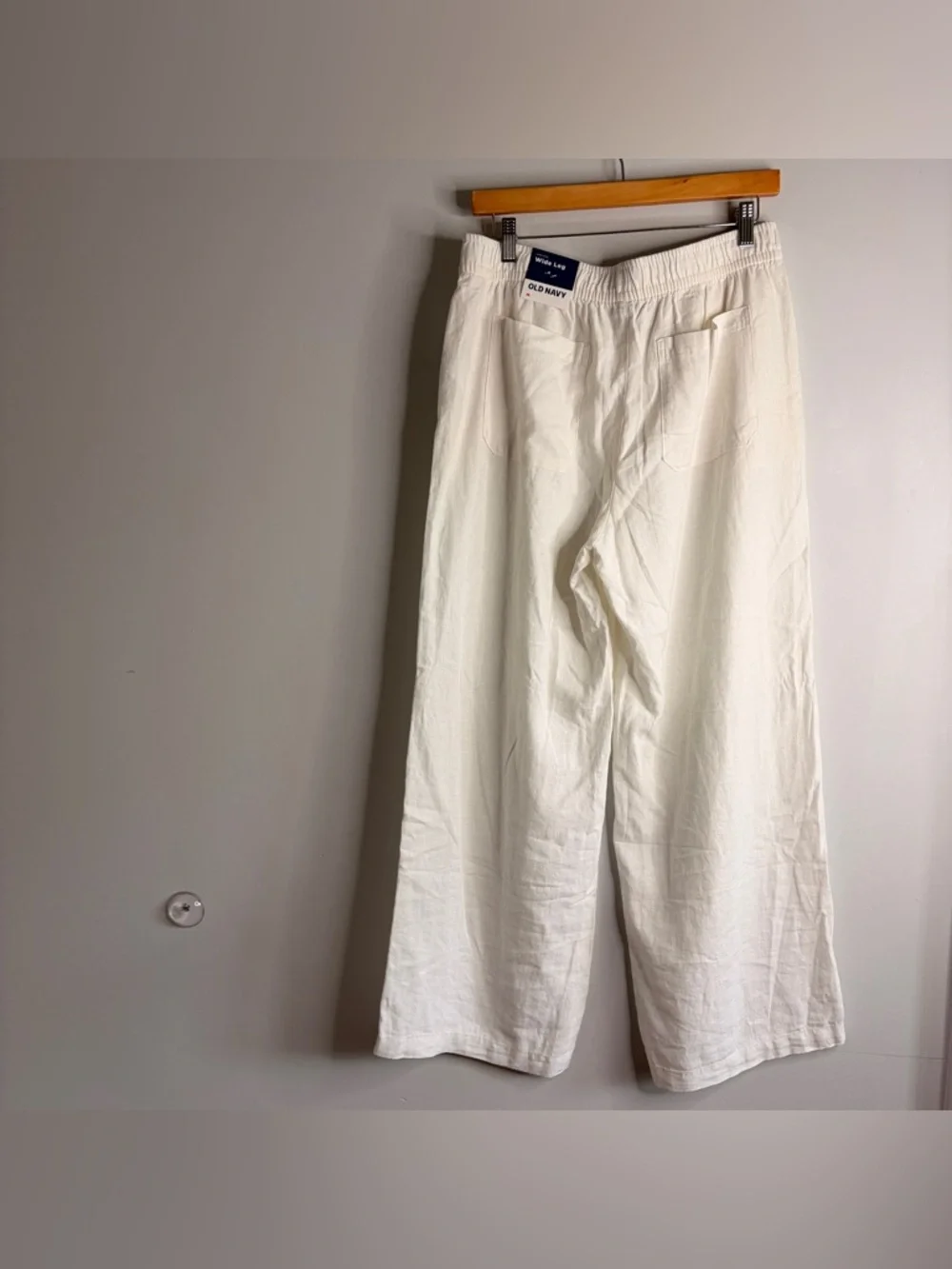 NWT Old Navy High Rise Wide Leg Relaxed Linen-Blend Pants Medium - Picture 5 of 9